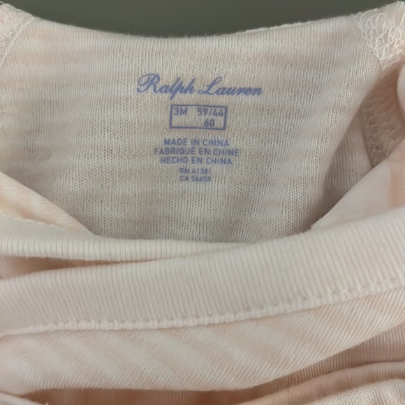 Ralph Lauren Pink Stripe Baby Set - 3m - Picture 4 of 4